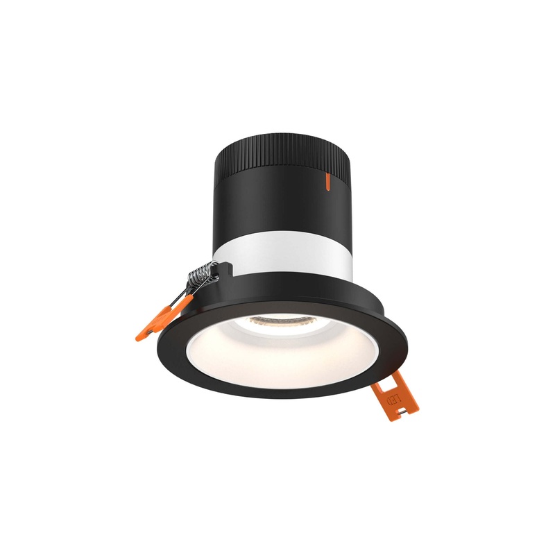 3″ Modular Downlight White with Black Trim 20 Degrees Regressed