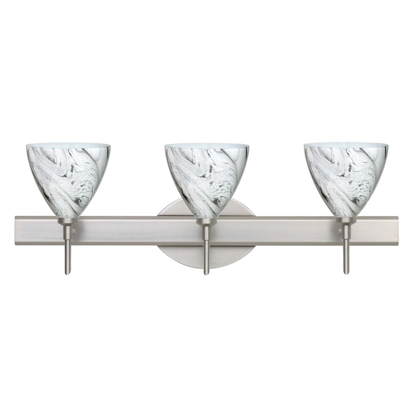 Besa 3SW-1779MG-SN Mia Three Light Wall Sconce Satin Nickel