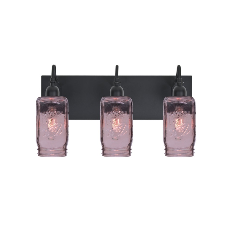 Besa 3WG-MILO4PL-BK Milo Three Light Wall Sconce Black