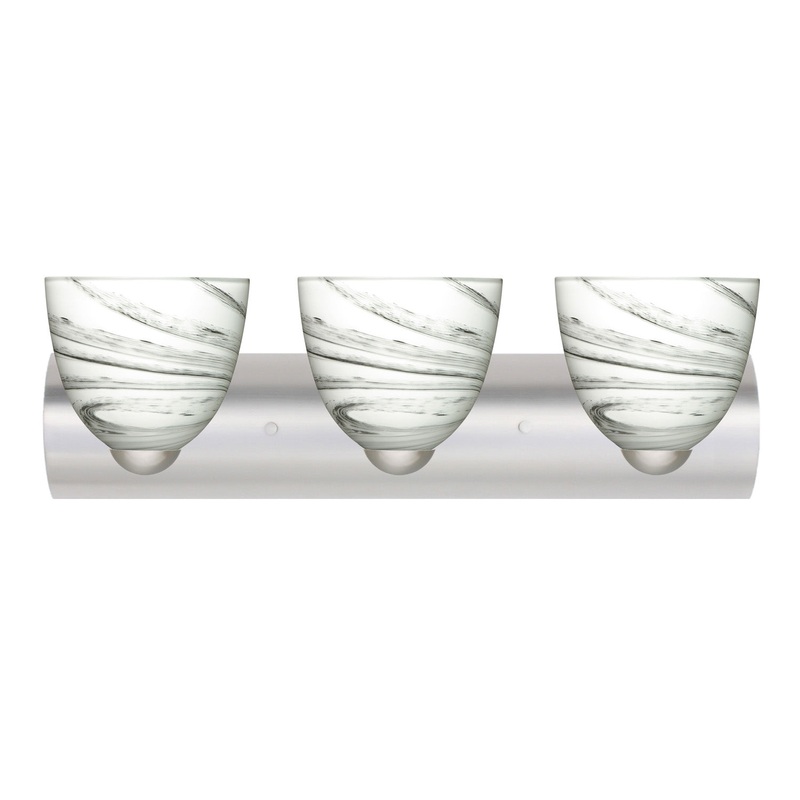 Besa 3WZ-7572MG-LED-SN Sasha Three Light Wall Sconce Satin Nickel