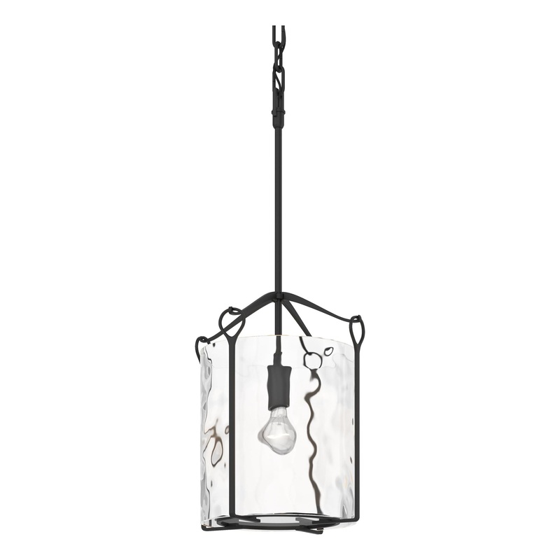 Bow Tall Mini Pendant Black Water Glass (LL)