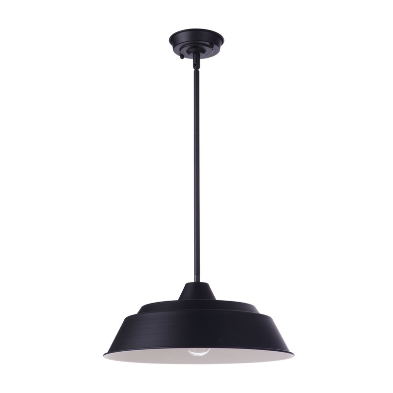 Craftmade ZA5521-MN Landmark One Light Outdoor Pendant Midnight