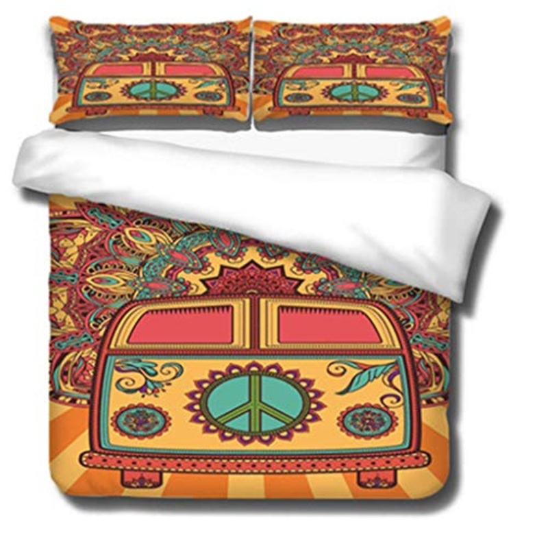 DEWUFAFA Set di Biancheria da Letto Matrimoniale in Cotone, Set Piumino, Letto Matrimoniale Medio, 1 Coperchio di Trapunta, 2 federe, qualit dell’hotel, Luce e Resistente