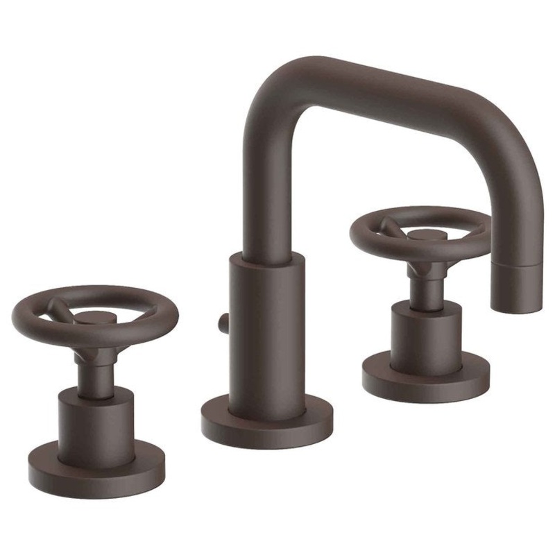 Lavatory Faucet Tyler Widespread 8 to 20 Inch Spread 2 Wheel Oil Rubbed Bronze 1.2 Gallons per Minute Brass Spout Height 3-9/16 Inch