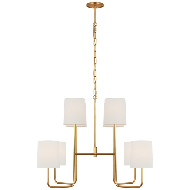 LED Chandelier from the Go Lightly Collection in Gild Finish by Visual Comfort Signature