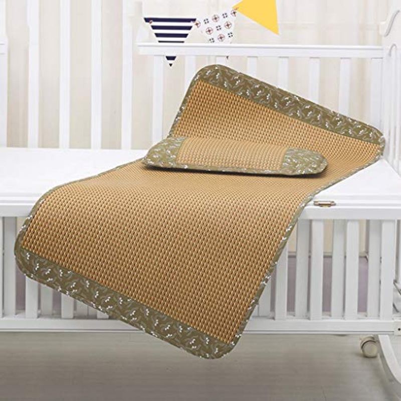 MBY Materassino in bamb, Bambino Neonato Bambini Letto della Scuola Materna Malacca Sedili, Nessun Odore Liscio No Burr Raffreddare Senza Ghiaccio (Color : Two-Piece, Size : 55110cm)