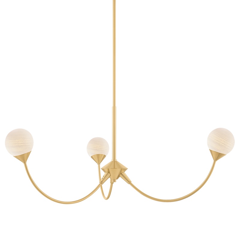 Natasha Chandelier Aged Brass