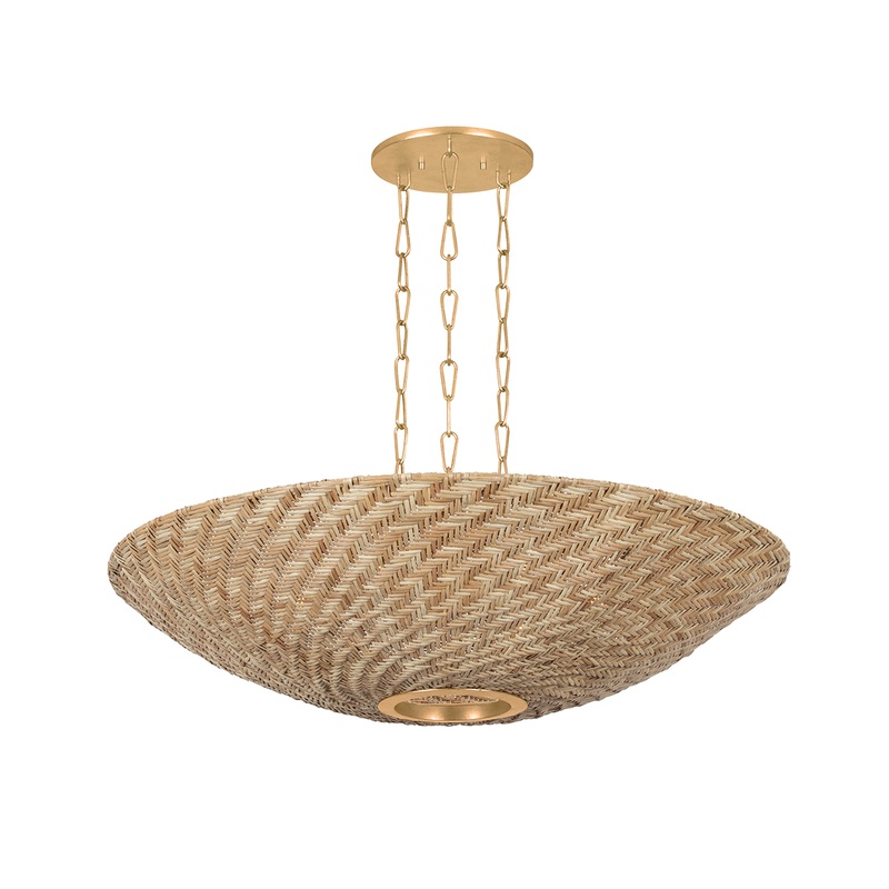 Ollie Chandelier Vintage Gold Leaf