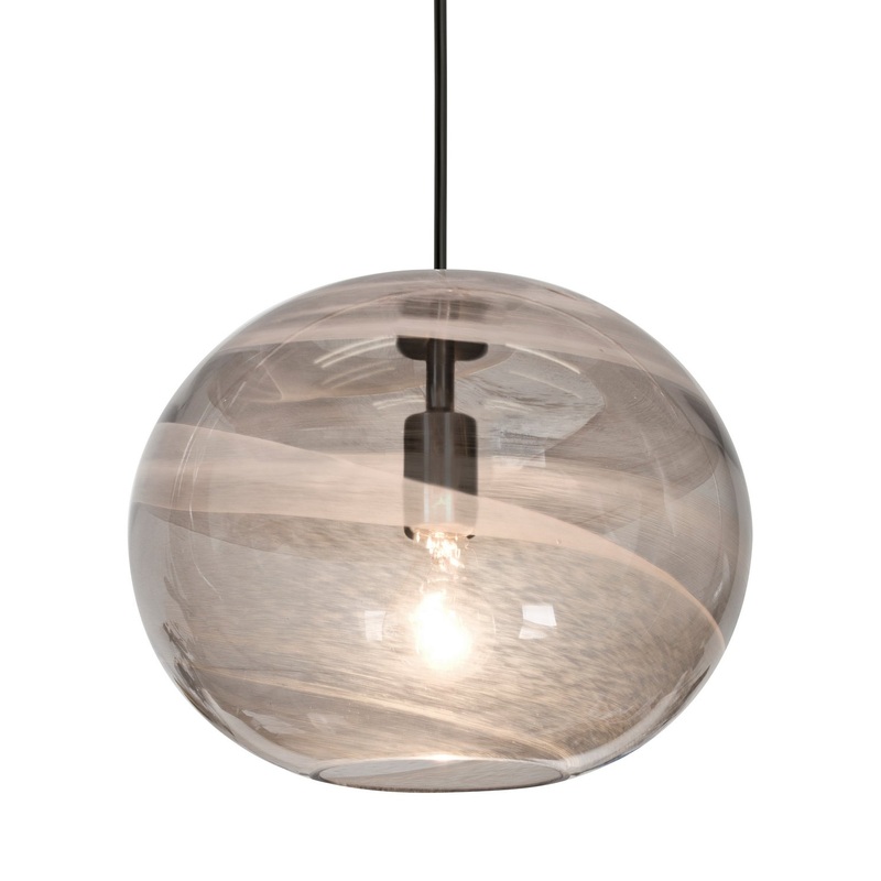 One Light Pendant from the Geno Collection in Black Finish by Besa