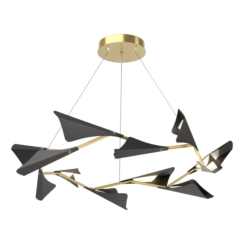 Plume 12-Light LED Pendant Modern Brass Black