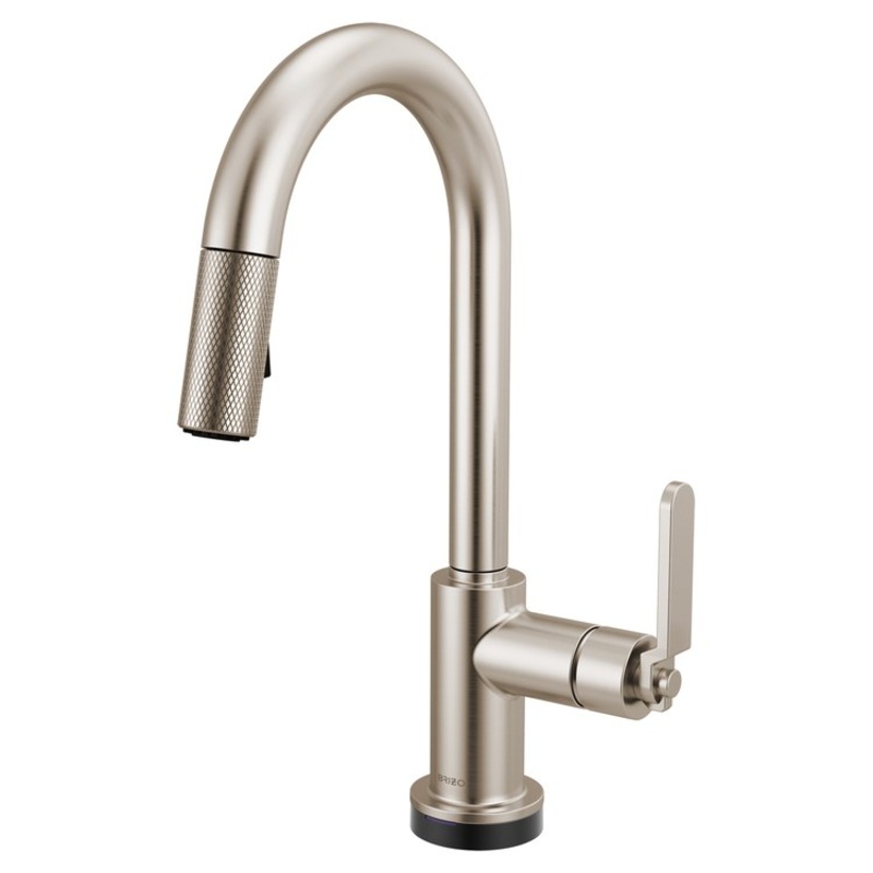 Prep Faucet Litze Smarttouch 1 Industrial Handle ADA Brilliance Stainless Pull Down Dual Function Arc 360 DEG Swivel 1.8 Gallons per Minute