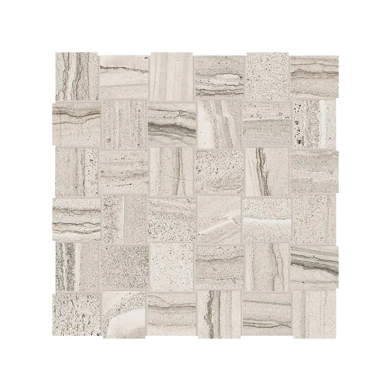 2″ x 2″ Basketweave Amelia Matte Mist 36 Piece Porcelain Mosaics. 1 Sheet = .97 Sq. Ft. (69-073) 2″ x