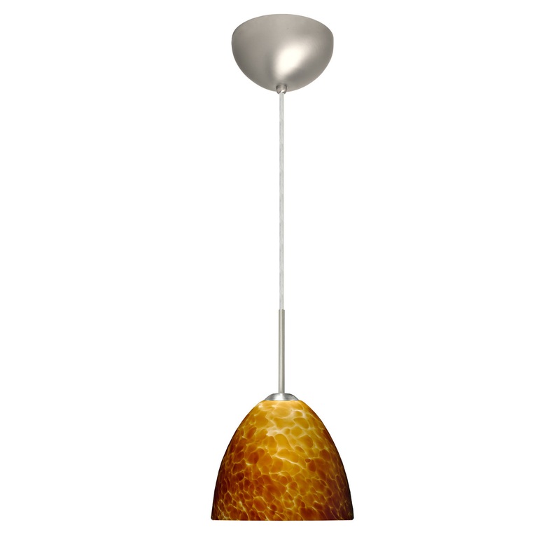 Besa 1BC-757218-LED-SN Sasha One Light Pendant Satin Nickel
