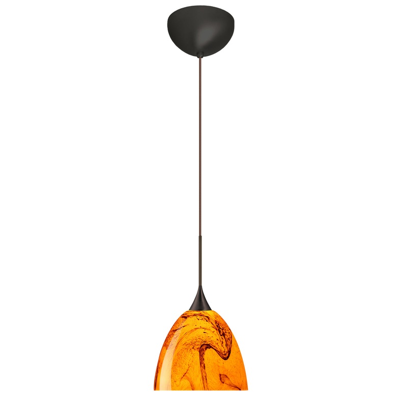 Besa 1XC-7570HB-LED-BR Sasha One Light Pendant Bronze (Discontinued)