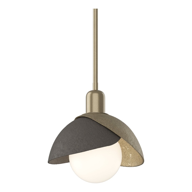 Brooklyn Double Shade Mini Pendant Soft Gold Dark Smoke