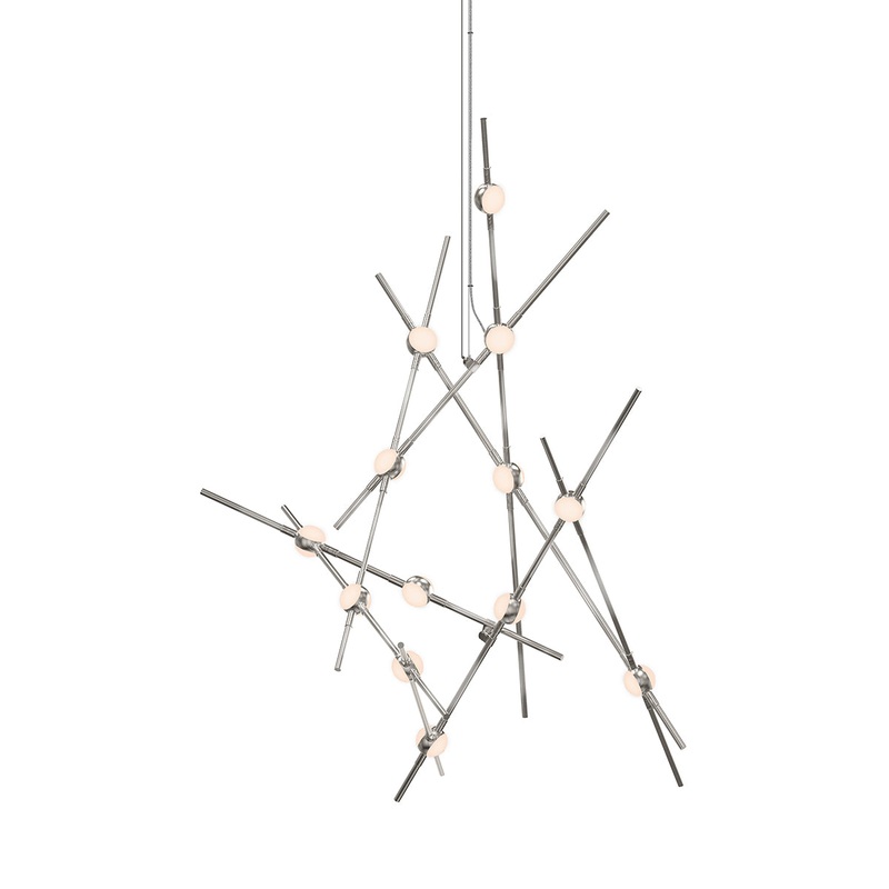 Constellation Aquila Minor Satin Nickel with White Optical Acrylic 2700K 10′ Adjustable Cord/Cable