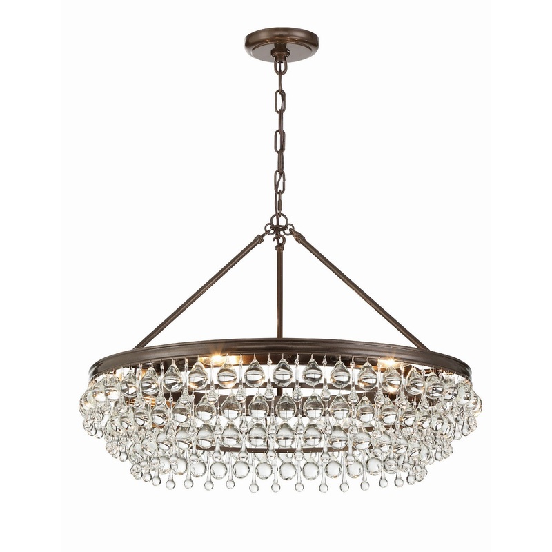 Crystorama 275-VZ Calypso Six Light Chandelier Vibrant Bronze
