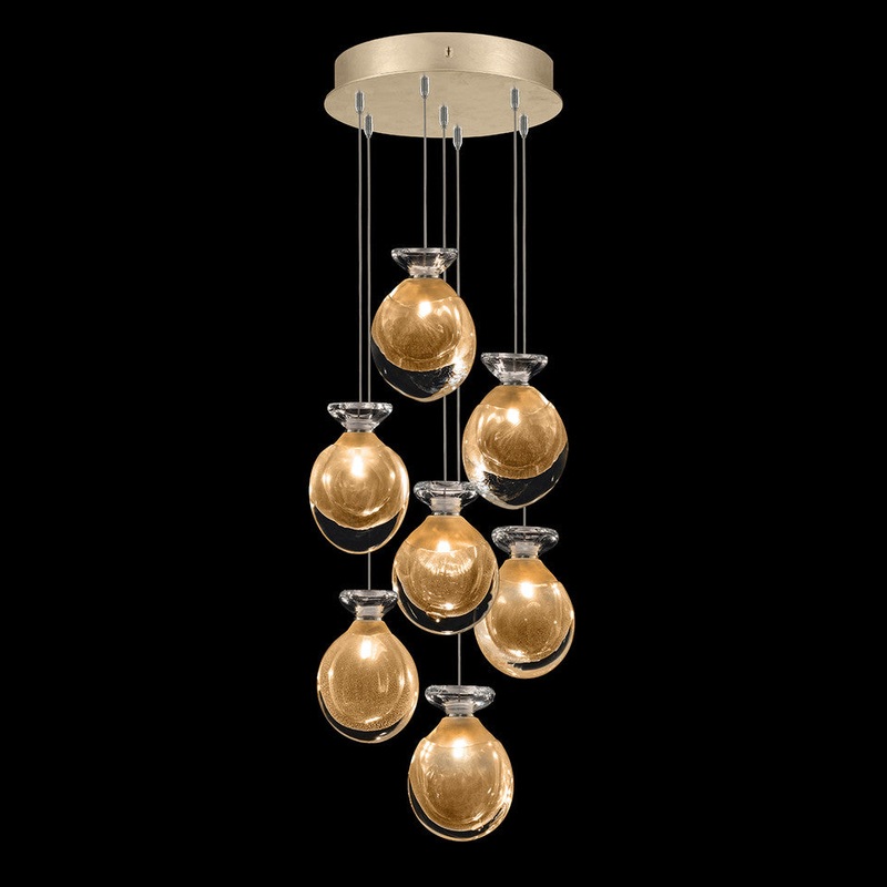 Essence 13.5″W Round Pendant Gold/Gold Round