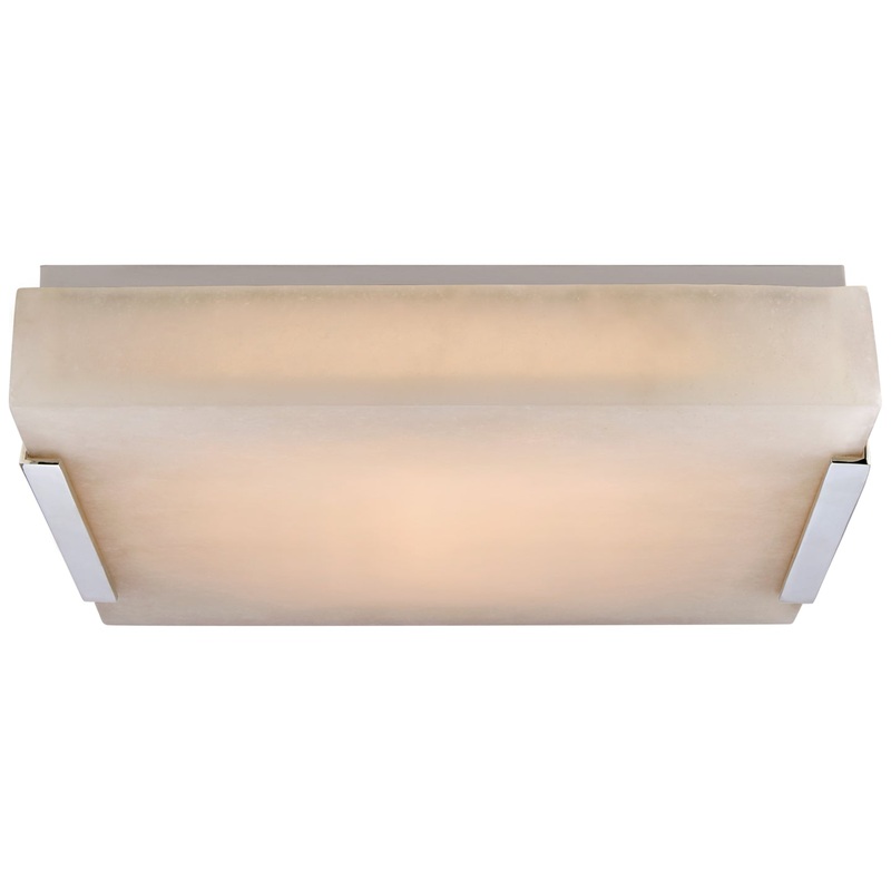 LED Flush Mount from the Covet Collection in Polished Nickel Finish by Visual Comfort Signature