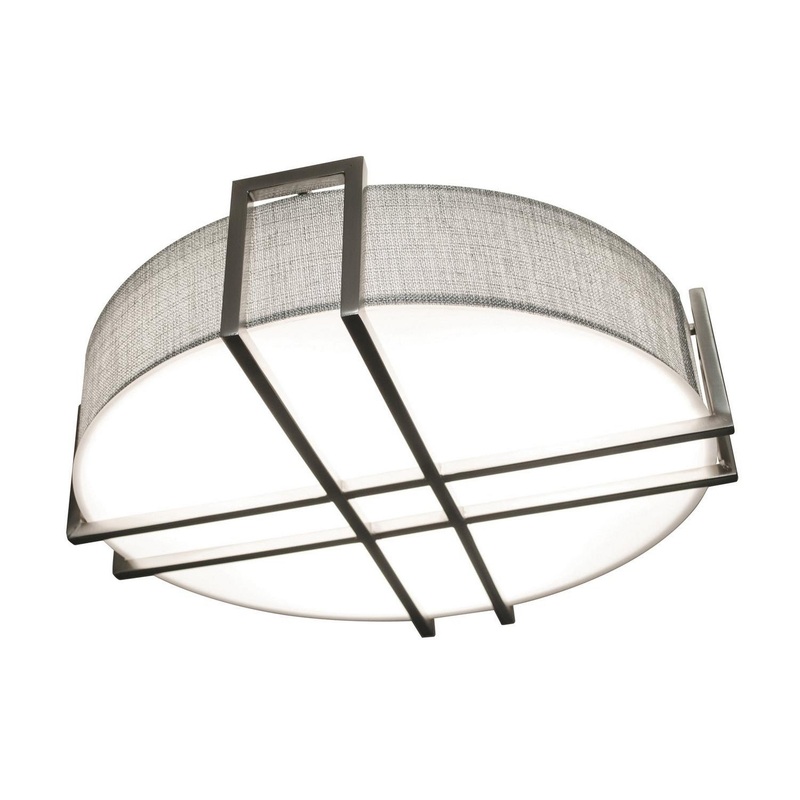 LED Flush Mount from the Lambert Collection in Satin Nickel Finish by AFX Lighting