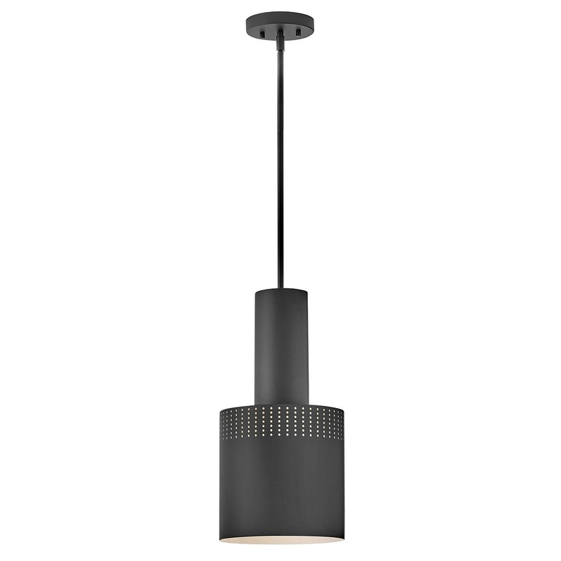 LED Pendant from the Casey Collection in Black Finish by Lark