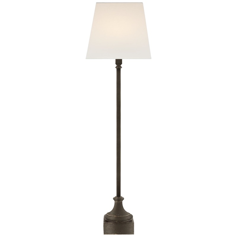 One Light Buffet Lamp from the Cawdor Collection in Aged Iron Finish by Visual Comfort Signature