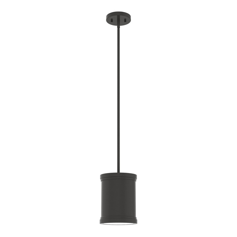 One Light Pendant from the Capshaw Collection in Noble Bronze Finish by Hunter