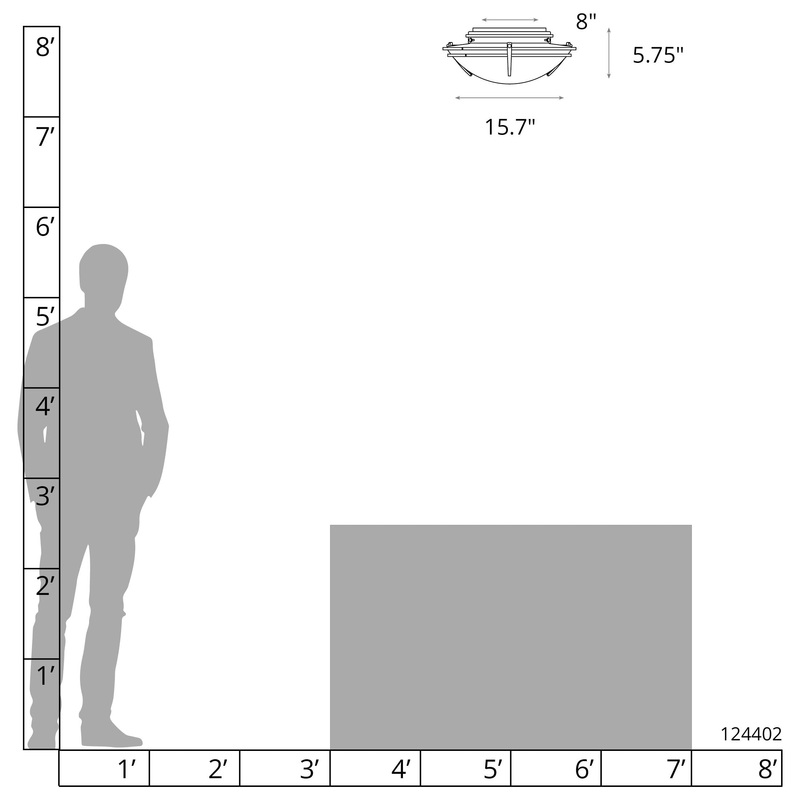 Presidio Tryne Small Semi-Flush Ink Sand Glass (SS)
