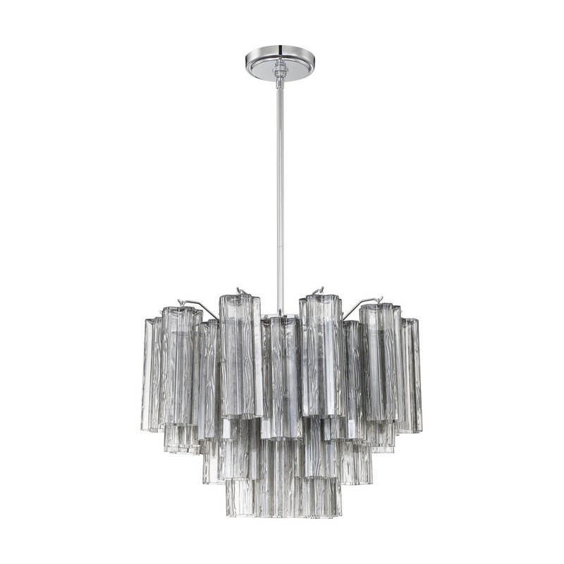 Six Light Chandelier from the Addis Collection in Polished Chrome Finish by Crystorama