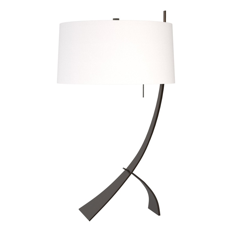 Stasis Table Lamp Oil Rubbed Bronze Natural Anna Shade (SF)