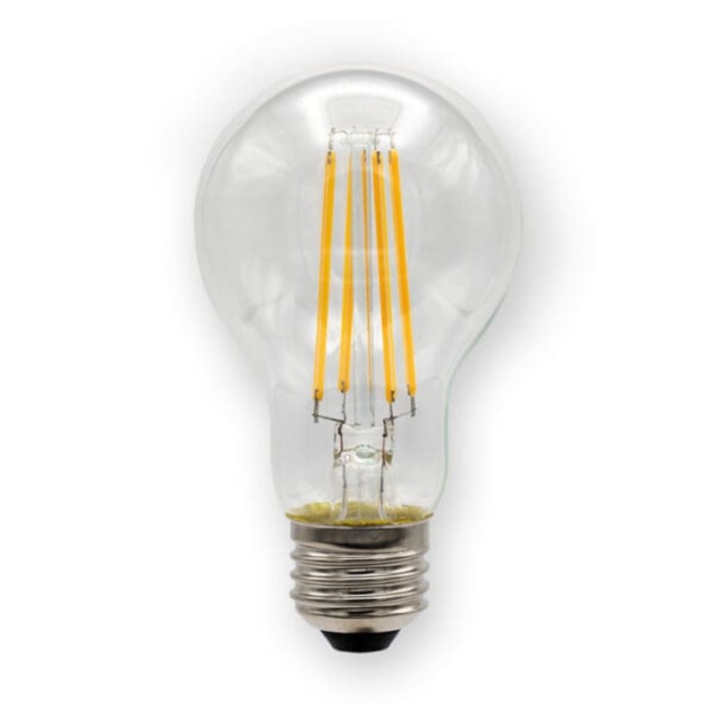 7.0W/A19 Shape, E26 Base, Dimmable Retrofit Filament Bulb W/ Clear Lens, Input Voltage 120V Ac. 7.0W/800 Lumens, Cri>90, Cct 2700K LED Miniature Lamp by Emery Allen