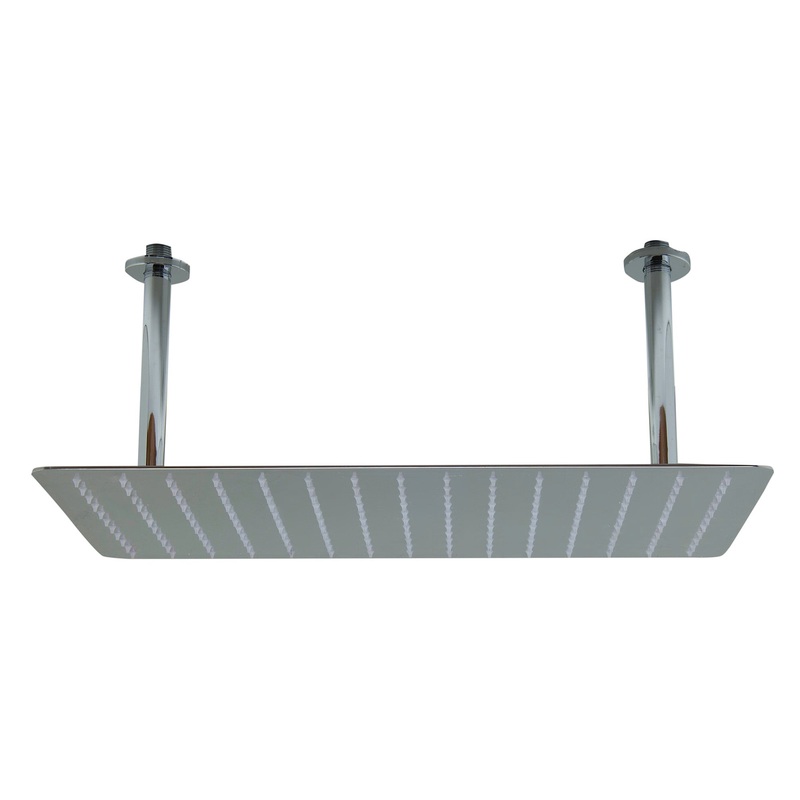 ALFI brand RAIN2012-PSS 20″ Rectangular Polished Solid Stainless Steel Ultra Thin Rain Shower Head