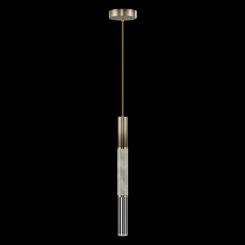 Antonia 6.5″W Round Pendant Ombre Bronze/Brass/Smoke
