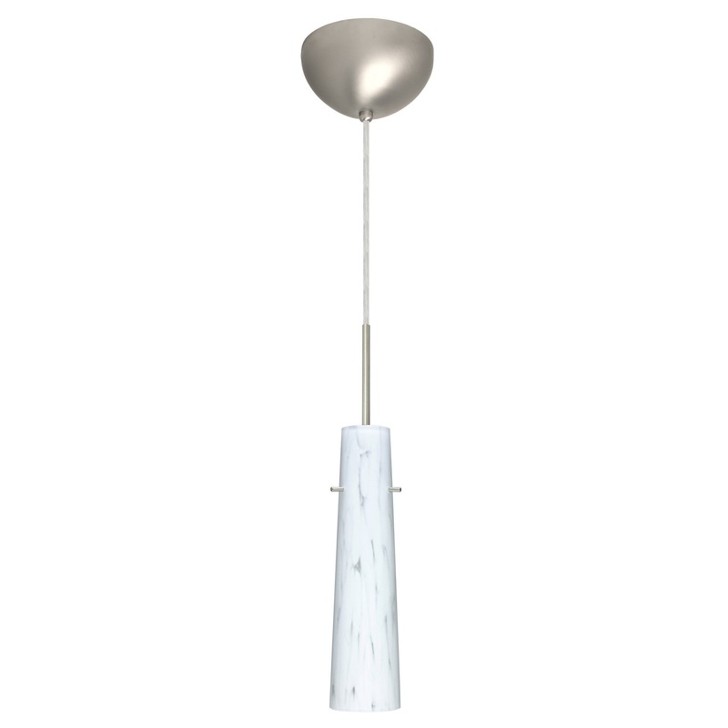 Besa 1BC-567419-HAL-SN Camino One Light Pendant Satin Nickel