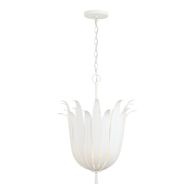 Capital Lighting 349542XW Eden 4 Light Pendant Textured White