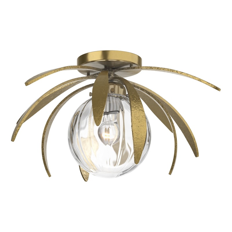Dahlia Semi-Flush Modern Brass Water Glass (LL)