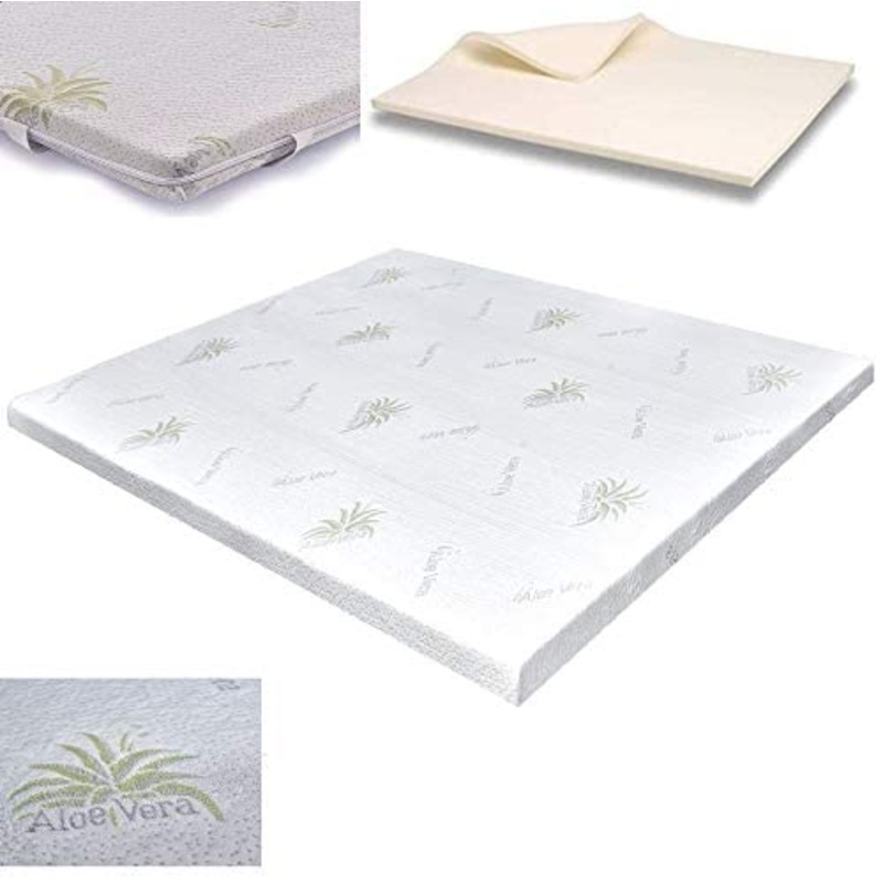 DOLCI SOGNI Topper Memory Foam 140×190, Topper Matrimoniale Memory Foam Rigido con Spessore 5 cm, Topper Materasso per Divano Letto Matrimoniale, 100% Made in Italy