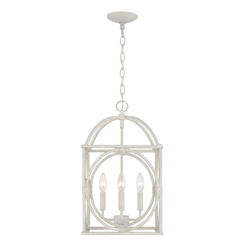 Four Light Foyer Pendant from the Brea Collection in Sand Dollar Finish by Capital Lighting