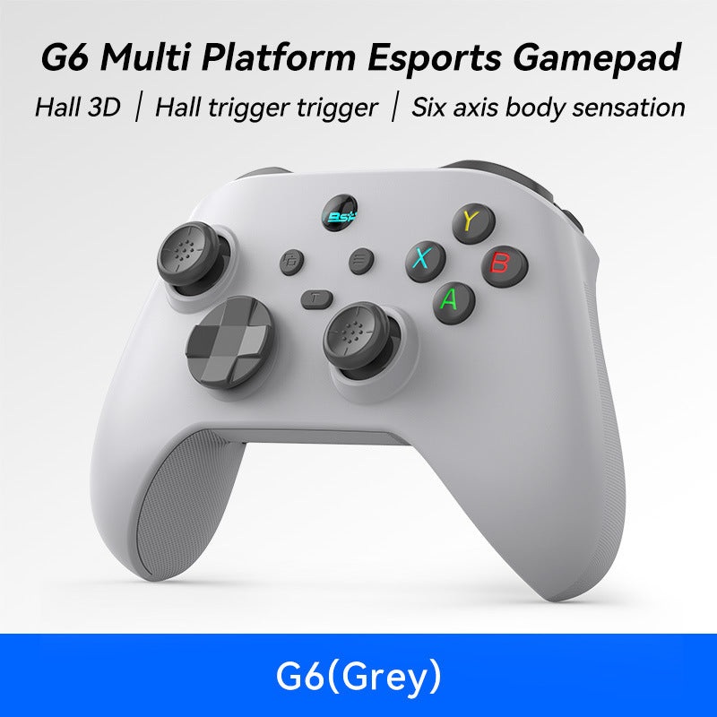 G6 Pro Wireless Gaming Controller – Hall Joysticks & Triggers, Multi-Platform, Six-Axis Gyro, Turbo & Macro(grey)