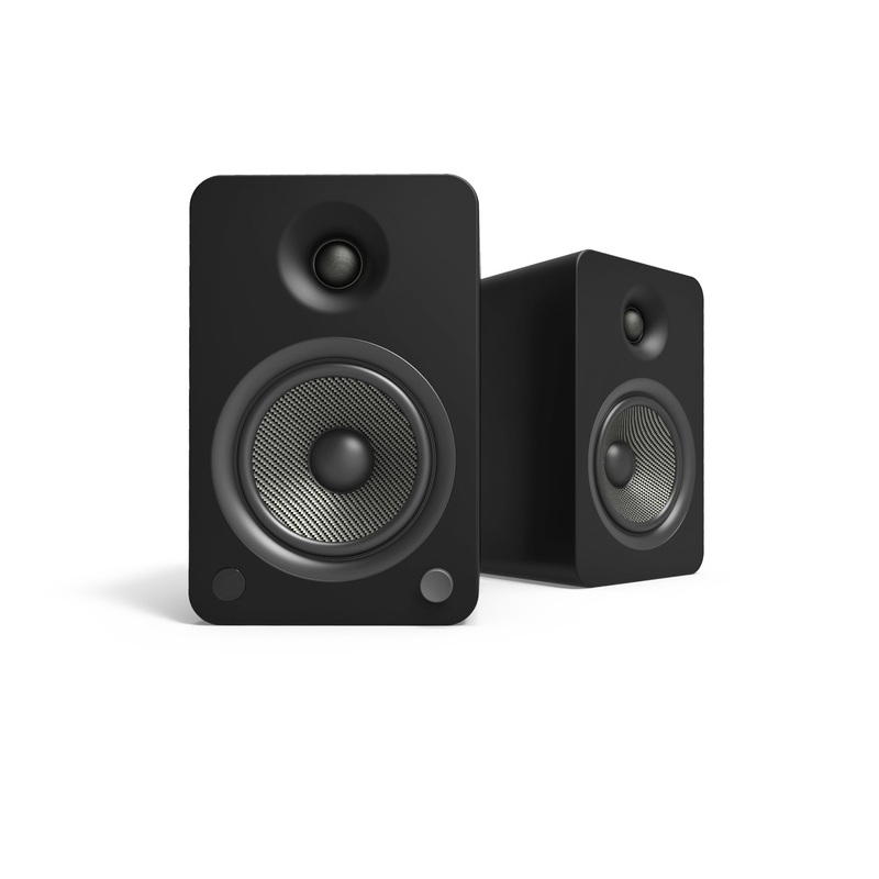 Kanto YU6 200W Powered Bookshelf Speakers with Bluetooth and Phono Preamp – Pair, Matte Black