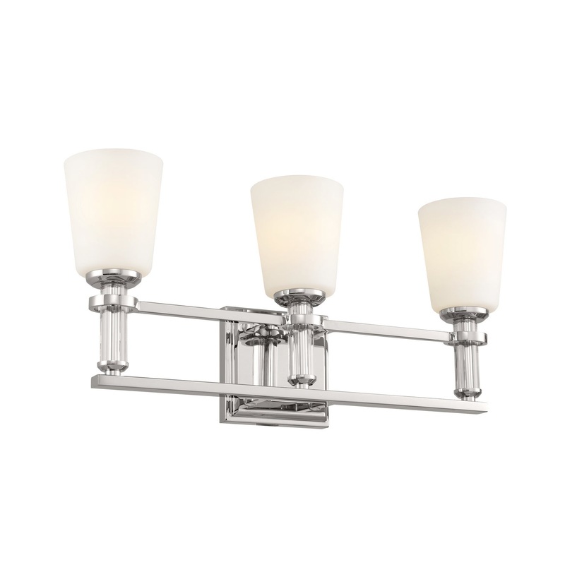 Kichler 55147PN Three Light Bath, Polished Nickel