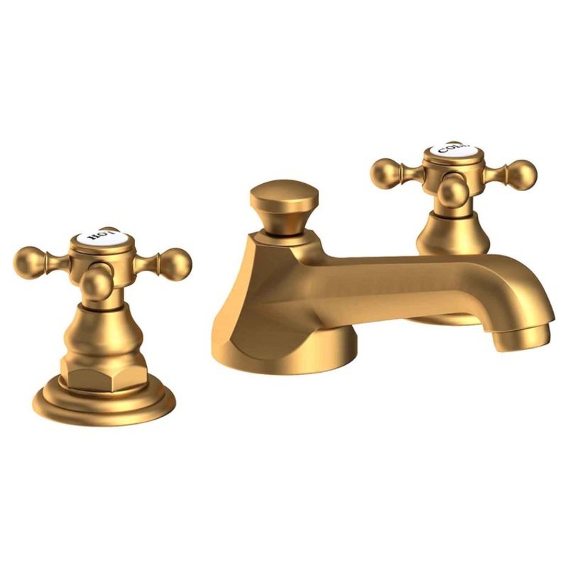 Lavatory Faucet Astor Widespread 8 to 20 Inch Spread 2 Cross ADA Satin Bronze PVD 1.2 Gallons per Minute Brass Spout Height 1-7/16 Inch