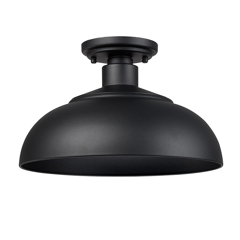 Levitt Natural Black Semi-Flush – Outdoor