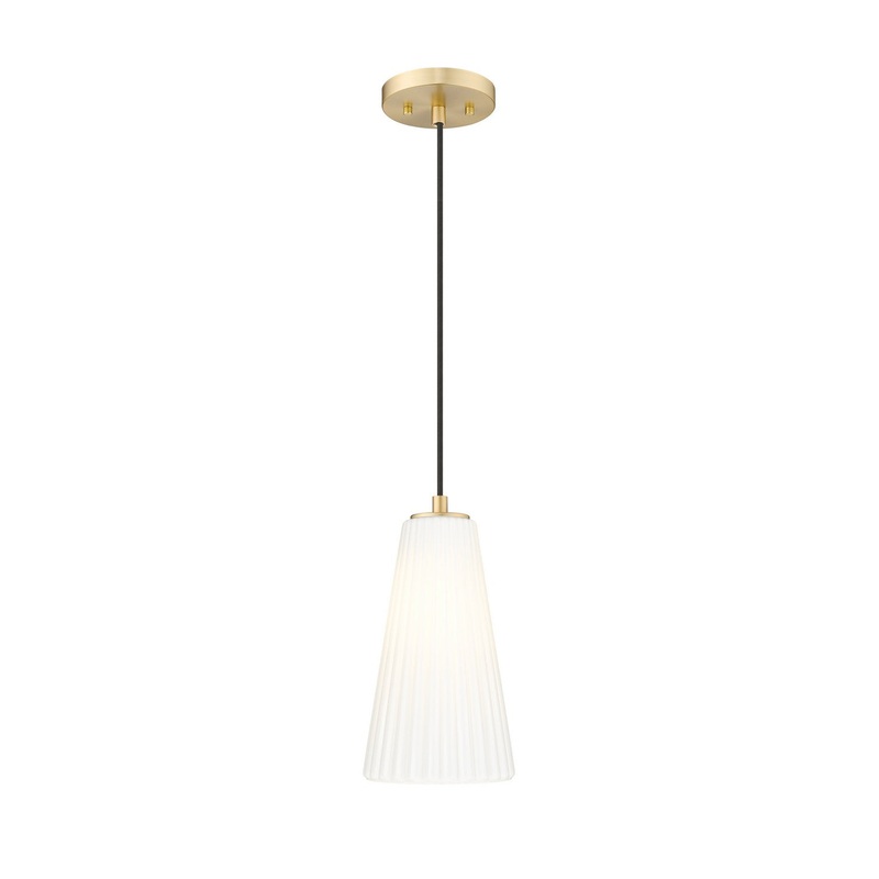 One Light Pendant from the Farrell Collection in Modern Gold Finish by Z-Lite