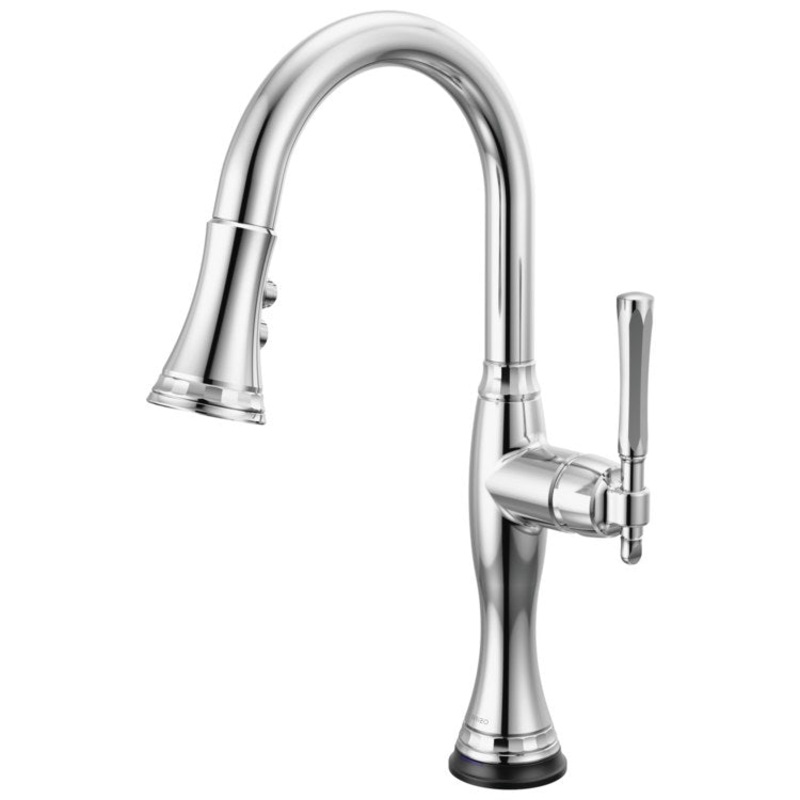 Prep Faucet Tulham SmartTouch Technology 1 Lever ADA Polished Chrome Pull Down 2 Function Wand Aerated Stream/Spray 360 Degree Swivel