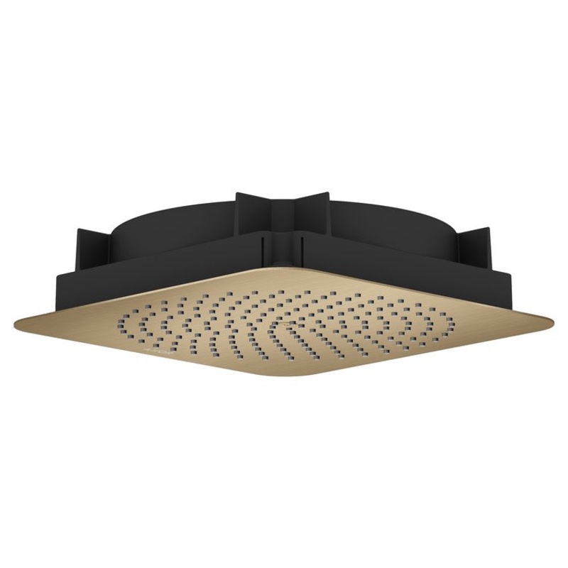 Showerhead Citterio C 270 1 Functions Brushed Bronze 10-5/8 Inch 1.75 Gallons per Minute Square Flush Ceiling Mount