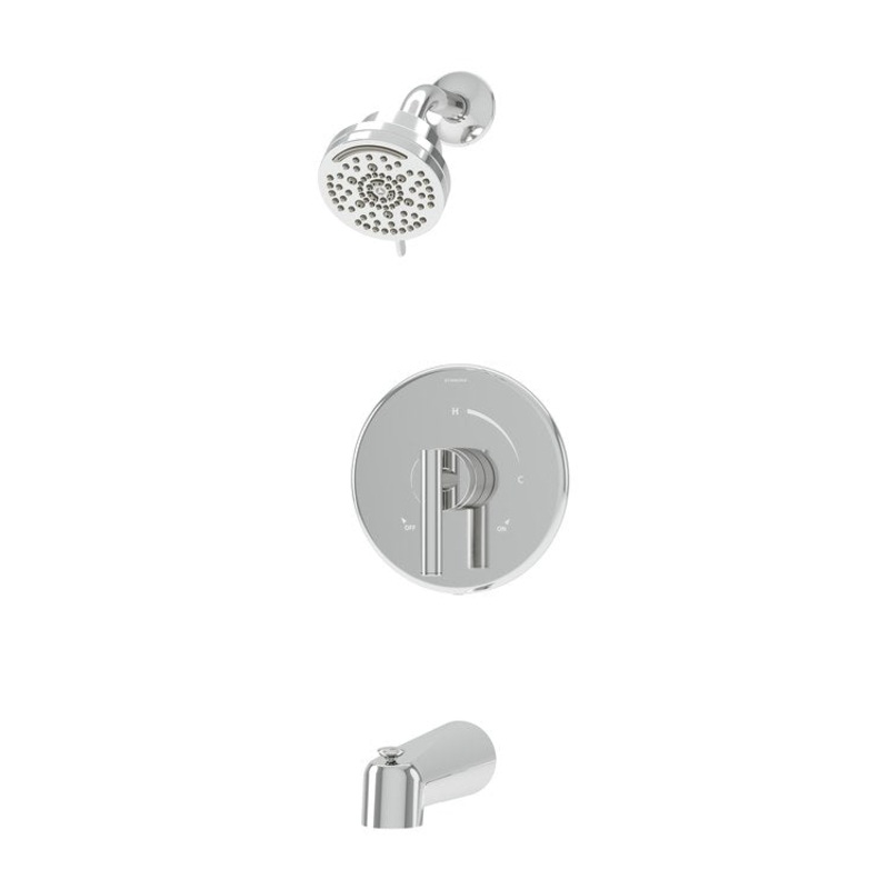 Tub and Shower Trim Dia 1 Lever Polished Chrome WaterSense ADA 2.0 Gallons per Minute