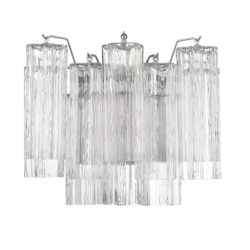 Two Light Wall Sconce from the Addis Collection in Polished Chrome Finish by Crystorama