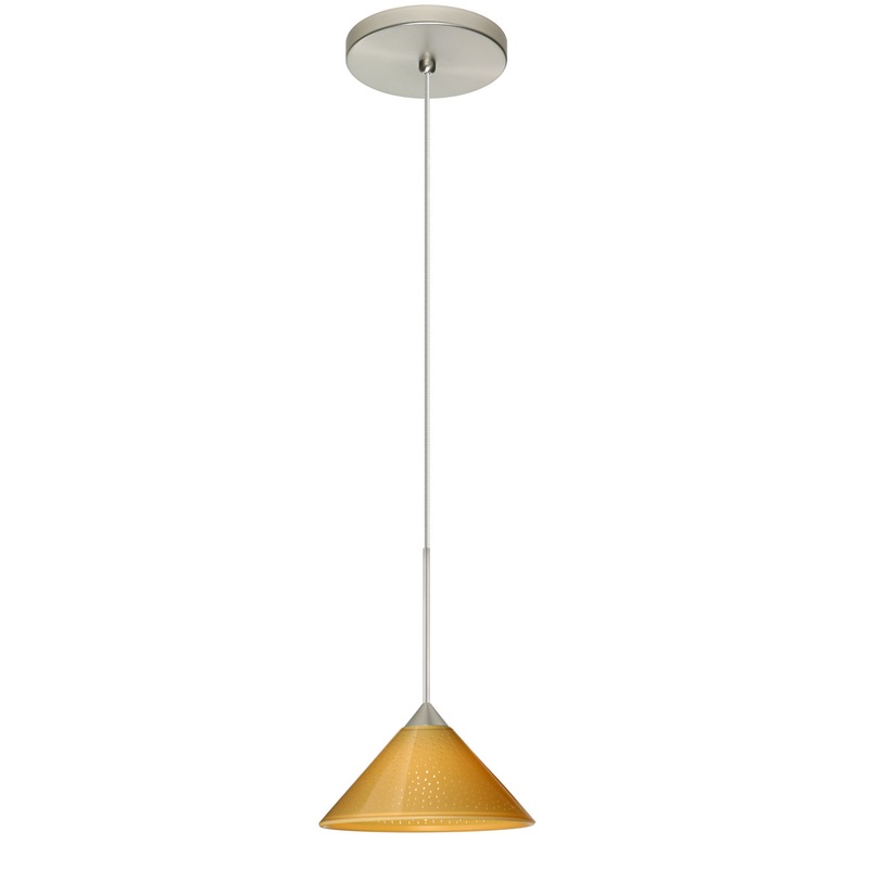 Besa 1XT-282490-SN Kona One Light Pendant Satin Nickel