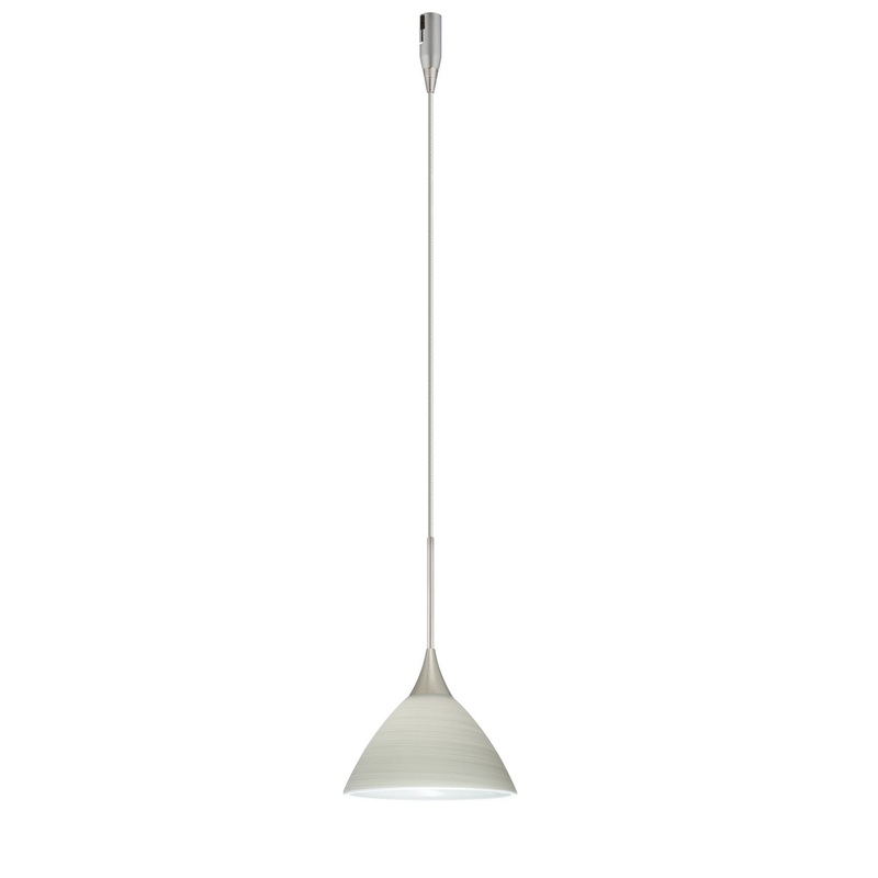 Besa RXP-1743KR-SN Domi One Light Pendant Satin Nickel